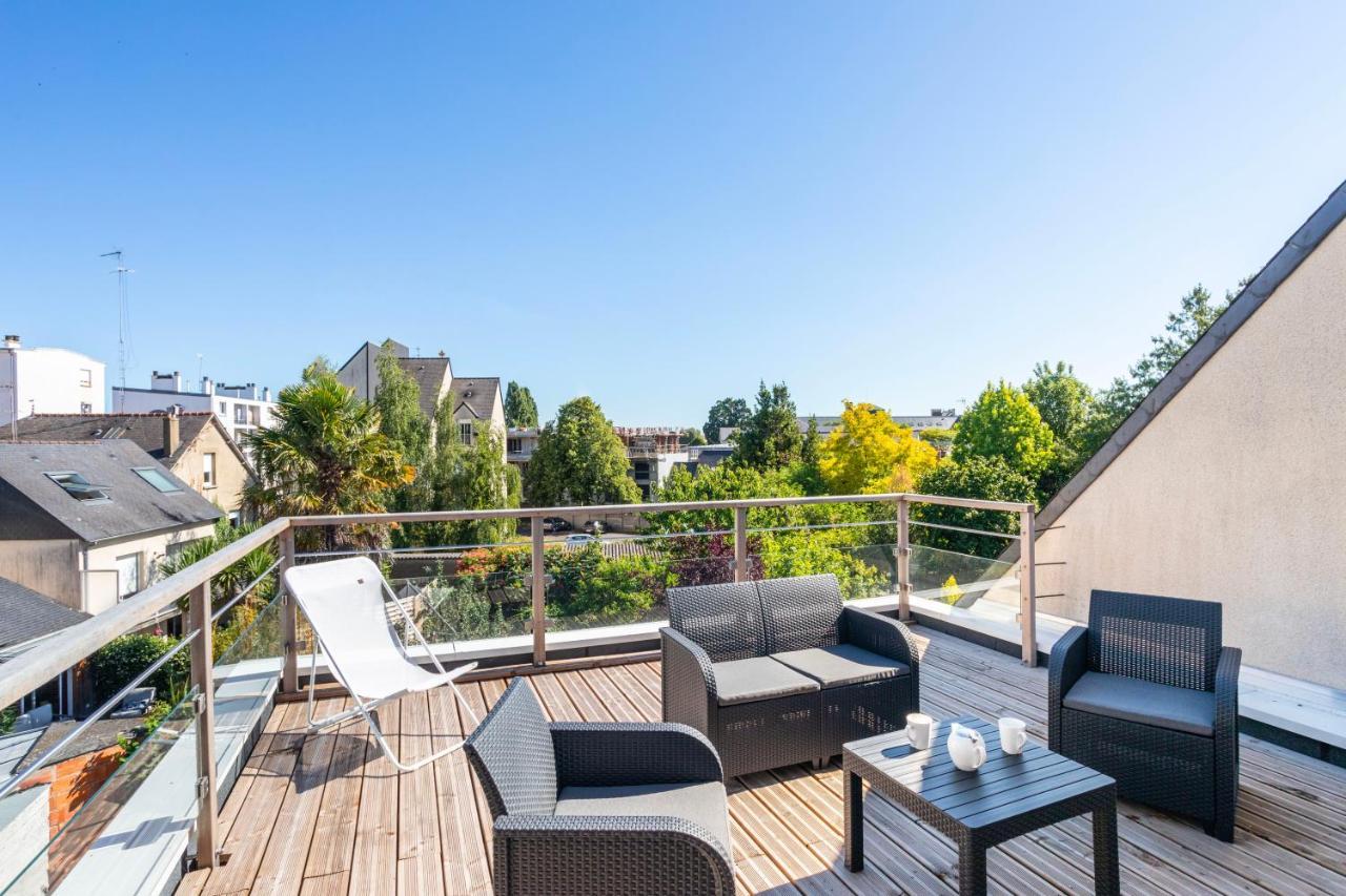 TERANGA - Studio proche CHU avec grande terrasse Rennes Esterno foto